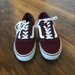 VANS maroon sneakers